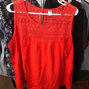 Old Navy burnt orange sleeveless top